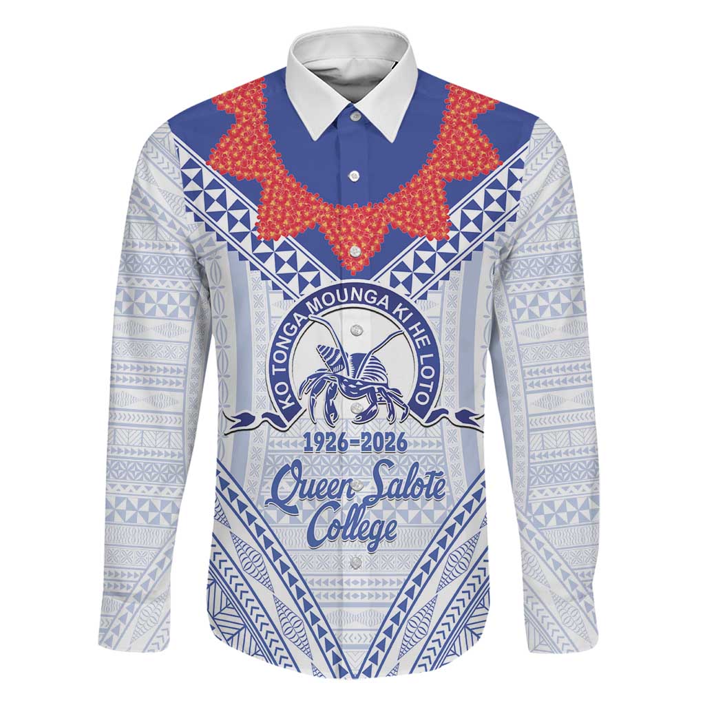 Queen Salote College 100 Years Personalized Family Matching Off Shoulder Short Dress and Hawaiian Shirt Tonga QSC Heilala Lei White Ngatu Pattern