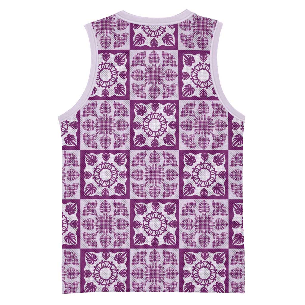 Poni Palaka Quilt Hawaii Basketball Jersey Hawaiian Tropical Monstera Sea Turtle LT14 - Polynesian Pride