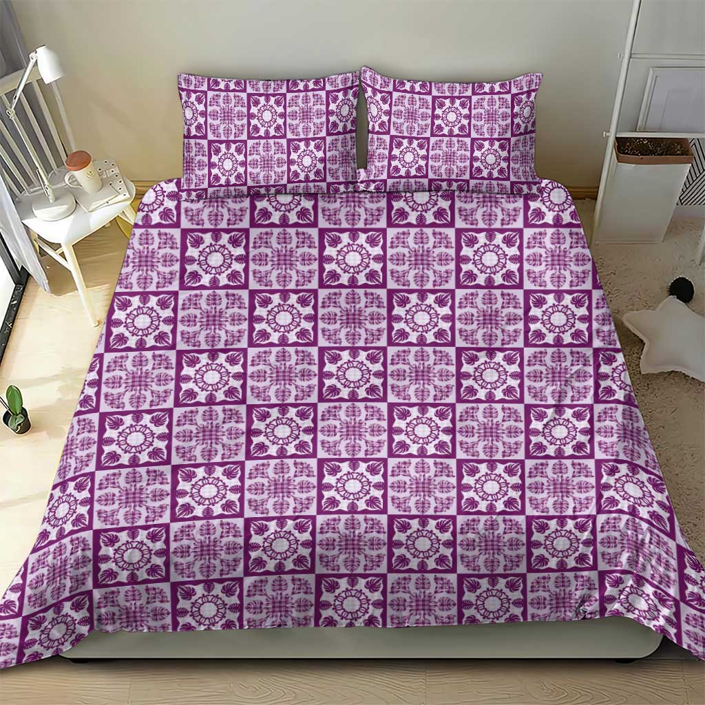 Poni Palaka Quilt Hawaii Bedding Set Hawaiian Tropical Monstera Sea Turtle LT14 - Polynesian Pride