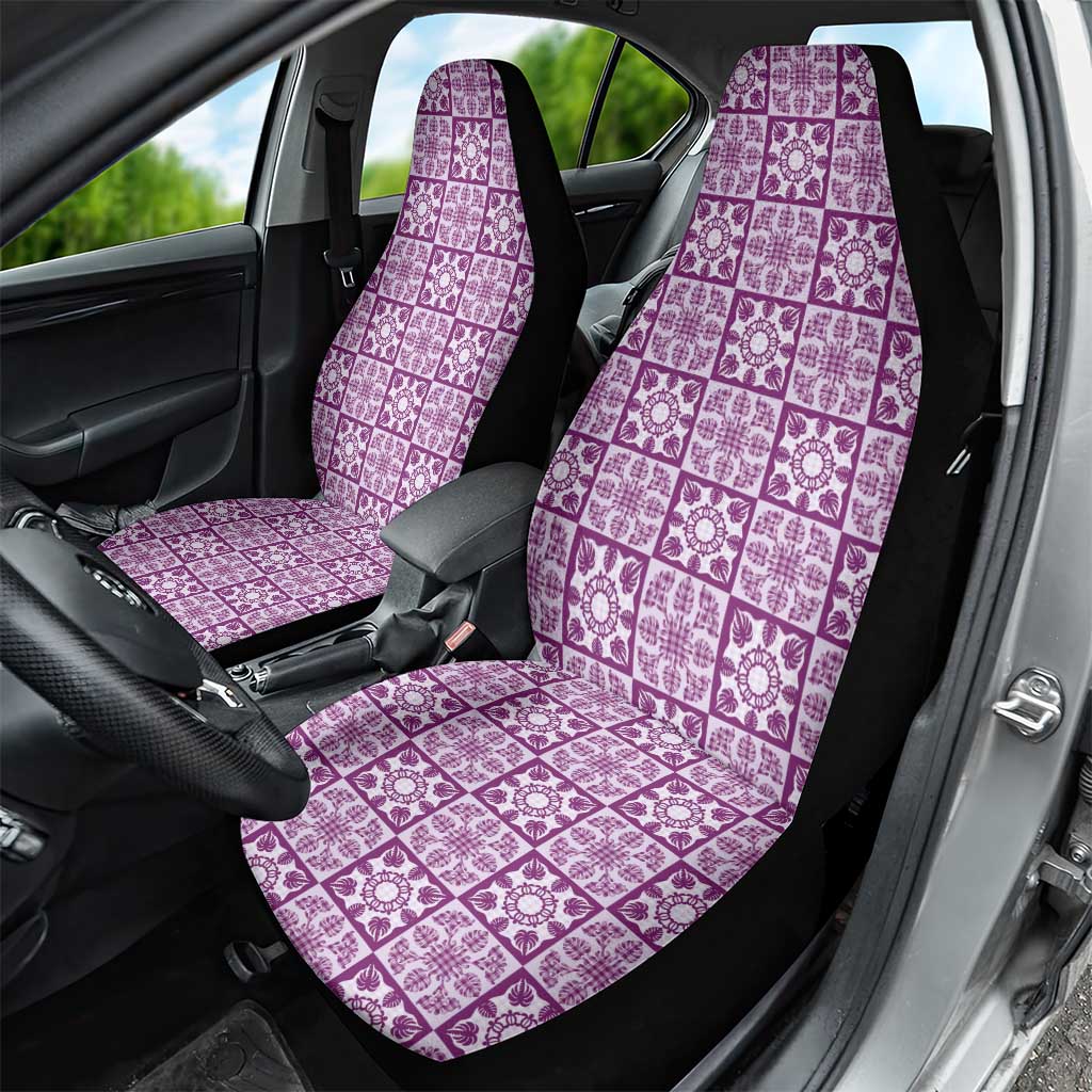 Poni Palaka Quilt Hawaii Car Seat Cover Hawaiian Tropical Monstera Sea Turtle LT14 - Polynesian Pride