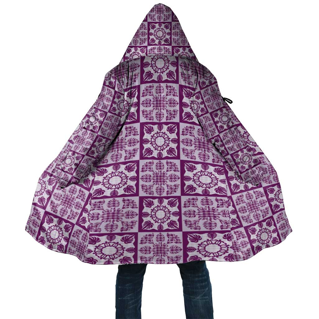 Poni Palaka Quilt Hawaii Cloak Hawaiian Tropical Monstera Sea Turtle LT14 Unisex Purple - Polynesian Pride