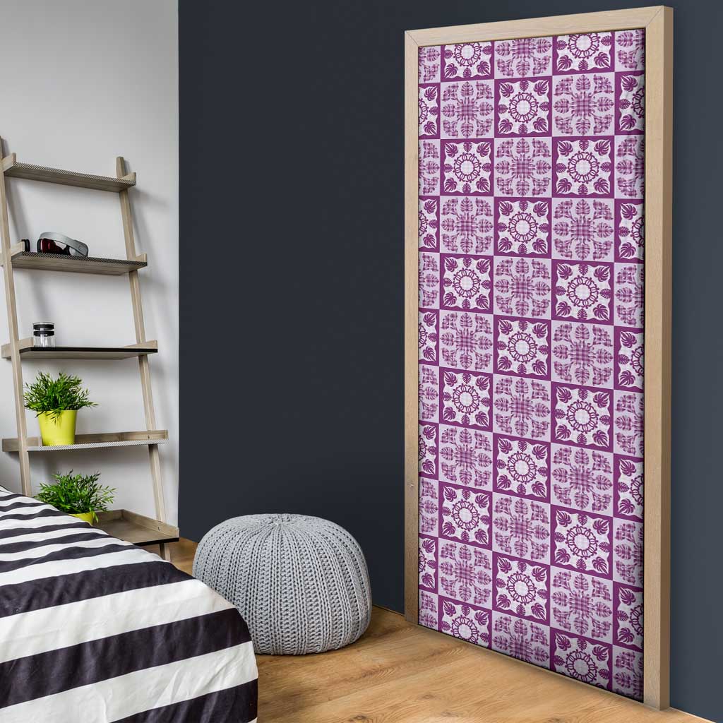 Poni Palaka Quilt Hawaii Door Cover Hawaiian Tropical Monstera Sea Turtle LT14 - Polynesian Pride