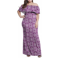 Poni Palaka Quilt Hawaii Family Matching Off Shoulder Maxi Dress and Hawaiian Shirt Hawaiian Tropical Monstera Sea Turtle