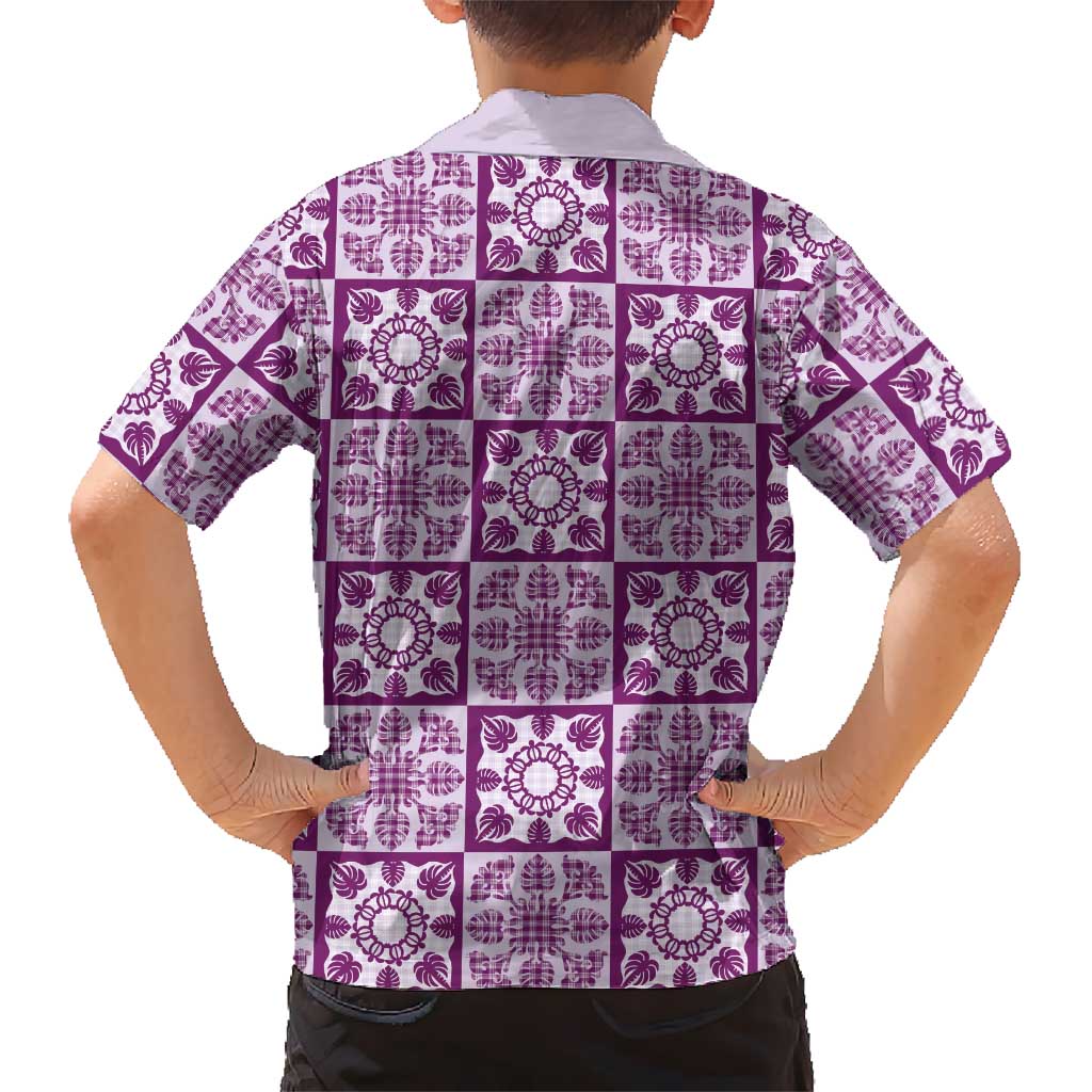 Poni Palaka Quilt Hawaii Family Matching Off Shoulder Short Dress and Hawaiian Shirt Hawaiian Tropical Monstera Sea Turtle