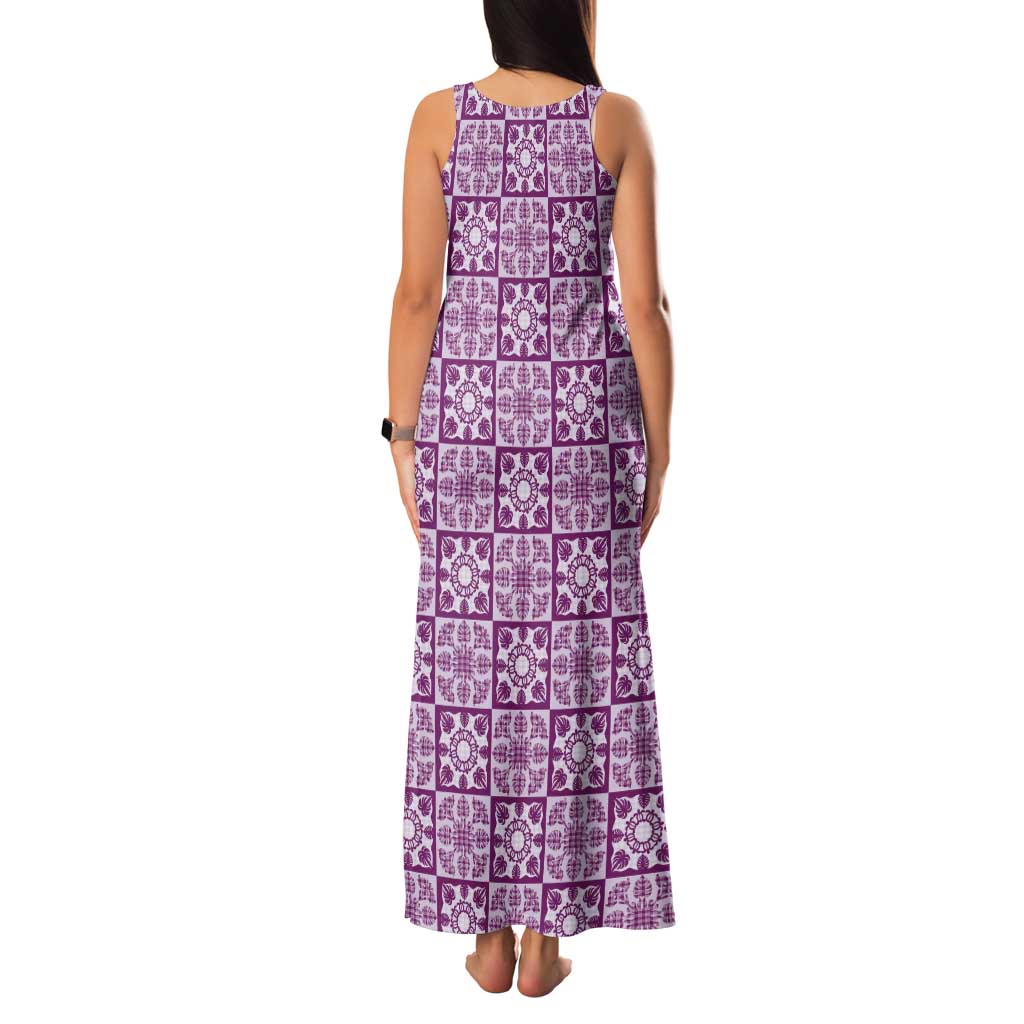 Poni Palaka Quilt Hawaii Family Matching Tank Maxi Dress and Hawaiian Shirt Hawaiian Tropical Monstera Sea Turtle