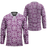 Poni Palaka Quilt Hawaii Hockey Jersey Hawaiian Tropical Monstera Sea Turtle LT14 - Polynesian Pride