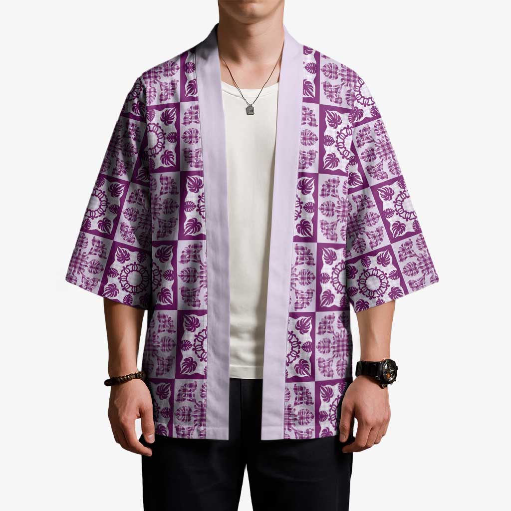 Poni Palaka Quilt Hawaii Kimono Hawaiian Tropical Monstera Sea Turtle LT14 - Polynesian Pride