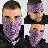 Poni Palaka Quilt Hawaii Neck Gaiter Hawaiian Tropical Monstera Sea Turtle LT14 - Polynesian Pride