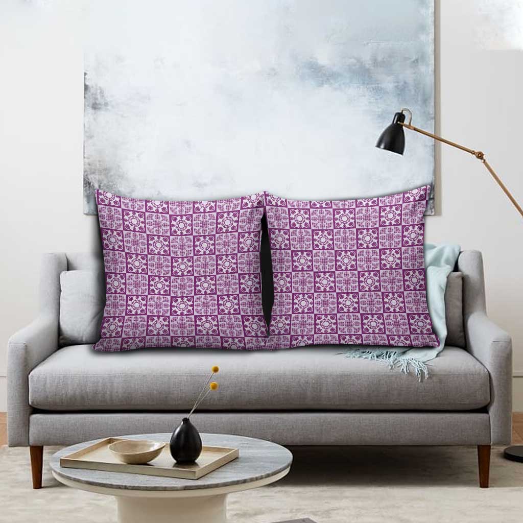 Poni Palaka Quilt Hawaii Pillow Cover Hawaiian Tropical Monstera Sea Turtle LT14 - Polynesian Pride