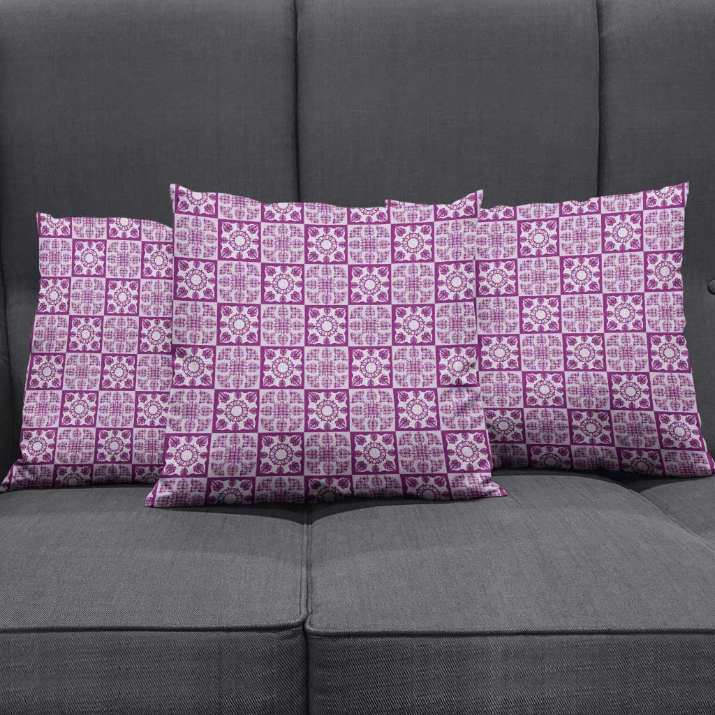 Poni Palaka Quilt Hawaii Pillow Cover Hawaiian Tropical Monstera Sea Turtle LT14 - Polynesian Pride
