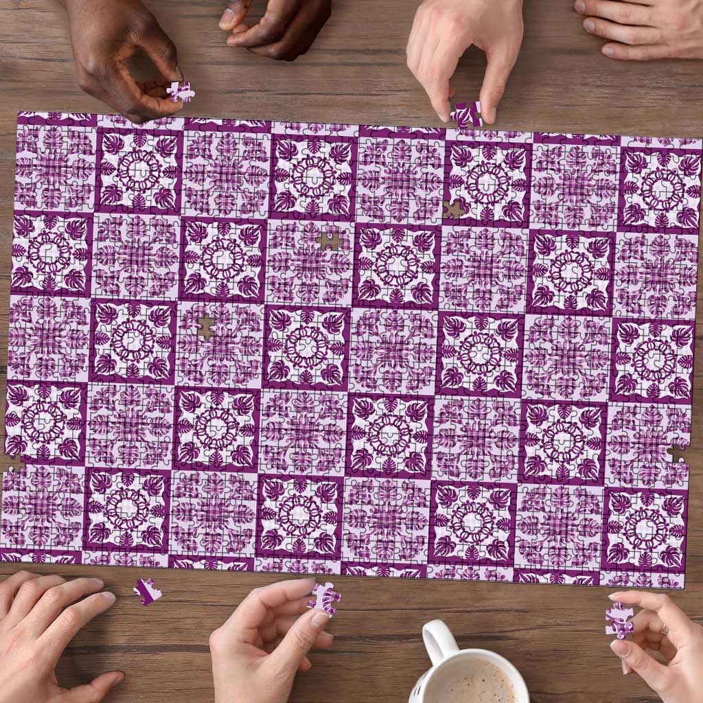Poni Palaka Quilt Hawaii Puzzle Hawaiian Tropical Monstera Sea Turtle LT14 - Polynesian Pride