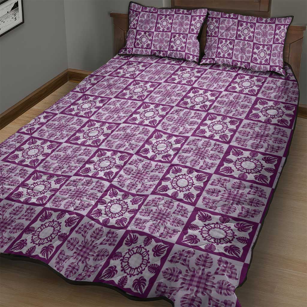 Poni Palaka Quilt Hawaii Quilt Bed Set Hawaiian Tropical Monstera Sea Turtle LT14 - Polynesian Pride