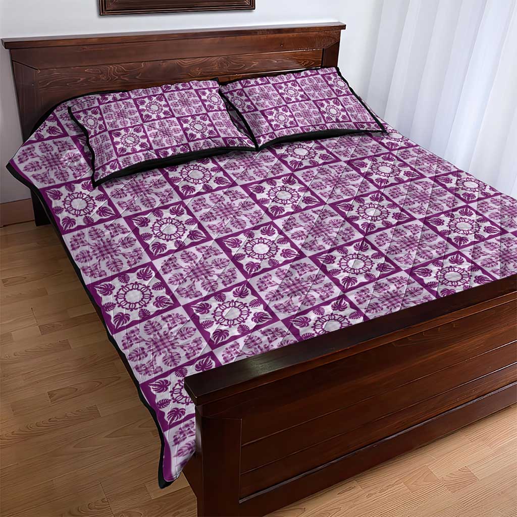 Poni Palaka Quilt Hawaii Quilt Bed Set Hawaiian Tropical Monstera Sea Turtle LT14 - Polynesian Pride