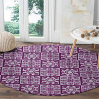 Poni Palaka Quilt Hawaii Round Carpet Hawaiian Tropical Monstera Sea Turtle LT14 - Polynesian Pride