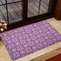 Poni Palaka Quilt Hawaii Rubber Doormat Hawaiian Tropical Monstera Sea Turtle LT14 - Polynesian Pride
