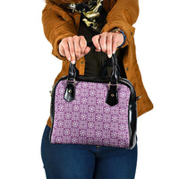 Poni Palaka Quilt Hawaii Shoulder Handbag Hawaiian Tropical Monstera Sea Turtle LT14 One Size Purple - Polynesian Pride
