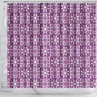 Poni Palaka Quilt Hawaii Shower Curtain Hawaiian Tropical Monstera Sea Turtle LT14 - Polynesian Pride