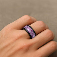 Poni Palaka Quilt Hawaii Spinner Ring Hawaiian Tropical Monstera Sea Turtle LT14 - Polynesian Pride