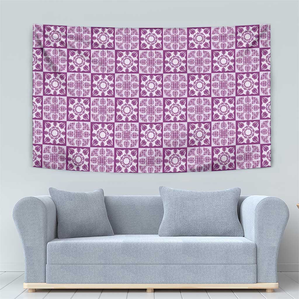 Poni Palaka Quilt Hawaii Tapestry Hawaiian Tropical Monstera Sea Turtle LT14 - Polynesian Pride
