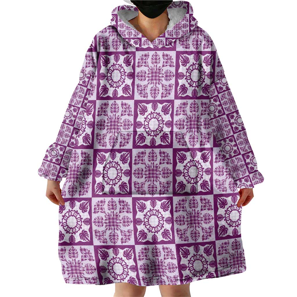 Poni Palaka Quilt Hawaii Wearable Blanket Hoodie Hawaiian Tropical Monstera Sea Turtle LT14 - Polynesian Pride
