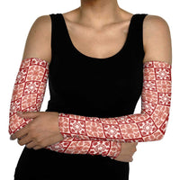 Ulaula Palaka Quilt Hawaii Arm Sleeves Hawaiian Tropical Monstera Sea Turtle LT14 - Polynesian Pride