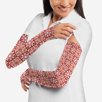 Ulaula Palaka Quilt Hawaii Arm Sleeves Hawaiian Tropical Monstera Sea Turtle LT14 - Polynesian Pride