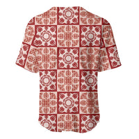 Ulaula Palaka Quilt Hawaii Baseball Jersey Hawaiian Tropical Monstera Sea Turtle LT14 - Polynesian Pride