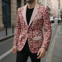 Ulaula Palaka Quilt Hawaii Blazer Hawaiian Tropical Monstera Sea Turtle LT14 - Polynesian Pride