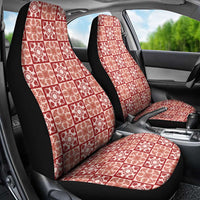 Ulaula Palaka Quilt Hawaii Car Seat Cover Hawaiian Tropical Monstera Sea Turtle LT14 - Polynesian Pride