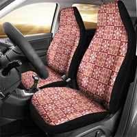Ulaula Palaka Quilt Hawaii Car Seat Cover Hawaiian Tropical Monstera Sea Turtle LT14 - Polynesian Pride