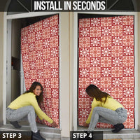 Ulaula Palaka Quilt Hawaii Door Cover Hawaiian Tropical Monstera Sea Turtle LT14 - Polynesian Pride
