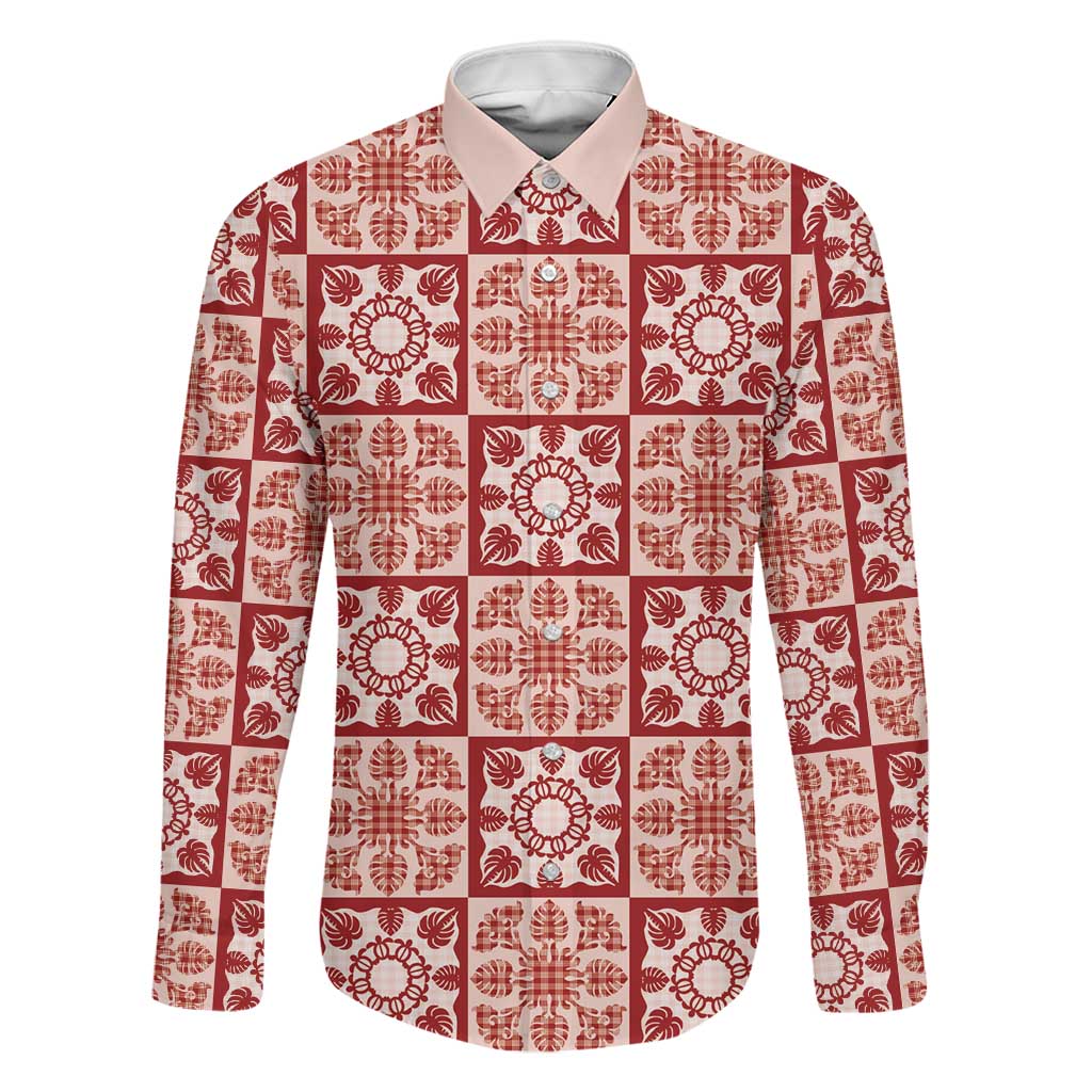 Ulaula Palaka Quilt Hawaii Family Matching Off Shoulder Maxi Dress and Hawaiian Shirt Hawaiian Tropical Monstera Sea Turtle