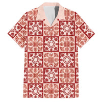 Ulaula Palaka Quilt Hawaii Family Matching Tank Maxi Dress and Hawaiian Shirt Hawaiian Tropical Monstera Sea Turtle
