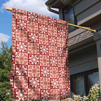 Ulaula Palaka Quilt Hawaii Garden Flag Hawaiian Tropical Monstera Sea Turtle LT14 - Polynesian Pride