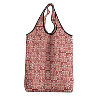 Ulaula Palaka Quilt Hawaii Grocery Bag Hawaiian Tropical Monstera Sea Turtle