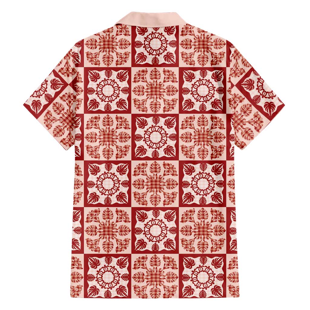Ulaula Palaka Quilt Hawaii Hawaiian Shirt Hawaiian Tropical Monstera Sea Turtle LT14 - Polynesian Pride
