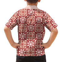 Ulaula Palaka Quilt Hawaii Hawaiian Shirt Hawaiian Tropical Monstera Sea Turtle LT14 - Polynesian Pride