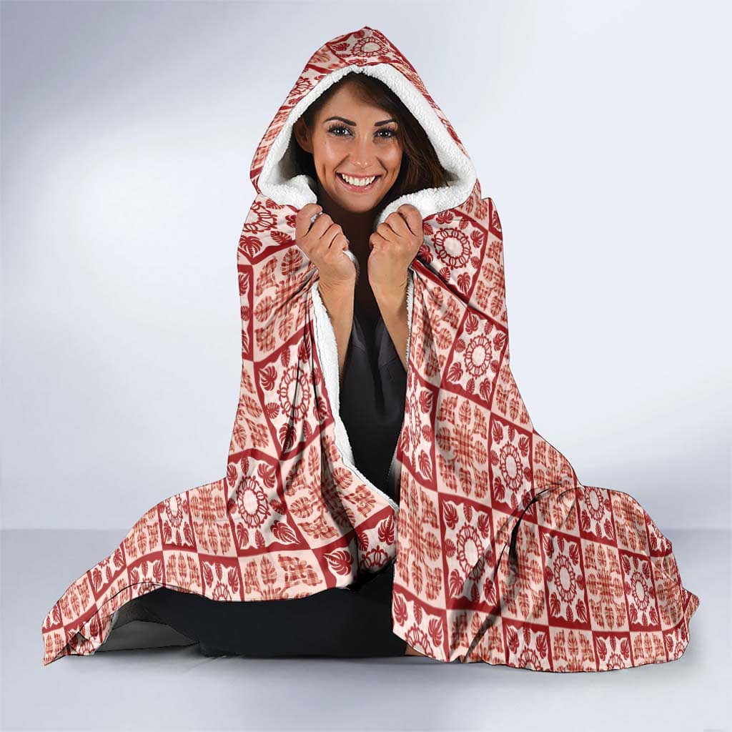 Ulaula Palaka Quilt Hawaii Hooded Blanket Hawaiian Tropical Monstera Sea Turtle LT14 - Polynesian Pride