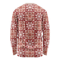 Ulaula Palaka Quilt Hawaii Long Sleeve Shirt Hawaiian Tropical Monstera Sea Turtle LT14 - Polynesian Pride