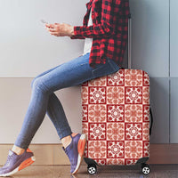 Ulaula Palaka Quilt Hawaii Luggage Cover Hawaiian Tropical Monstera Sea Turtle