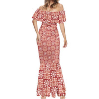Ulaula Palaka Quilt Hawaii Mermaid Dress Hawaiian Tropical Monstera Sea Turtle