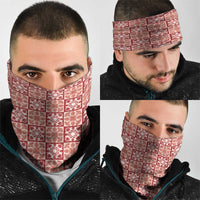 Ulaula Palaka Quilt Hawaii Neck Gaiter Hawaiian Tropical Monstera Sea Turtle LT14 - Polynesian Pride