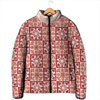 Ulaula Palaka Quilt Hawaii Padded Jacket Hawaiian Tropical Monstera Sea Turtle LT14 - Polynesian Pride