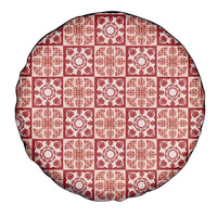 Ulaula Palaka Quilt Hawaii Spare Tire Cover Hawaiian Tropical Monstera Sea Turtle LT14 - Polynesian Pride