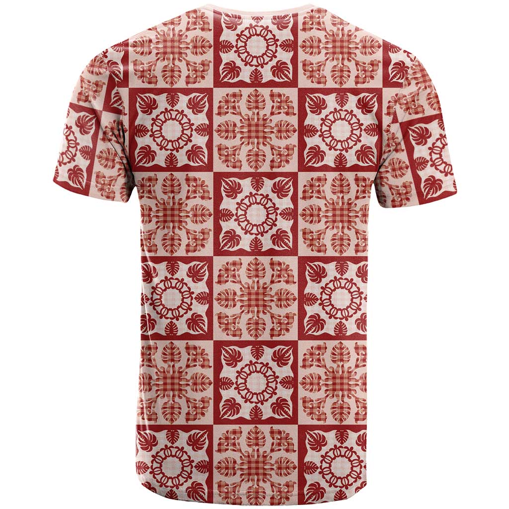 Ulaula Palaka Quilt Hawaii T Shirt Hawaiian Tropical Monstera Sea Turtle LT14 - Polynesian Pride