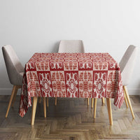 Ulaula Palaka Quilt Hawaii Tablecloth Hawaiian Tropical Monstera Sea Turtle LT14 - Polynesian Pride