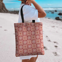 Ulaula Palaka Quilt Hawaii Tote Bag Hawaiian Tropical Monstera Sea Turtle LT14 - Polynesian Pride