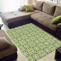 Omaomao Palaka Quilt Hawaii Area Rug Hawaiian Tropical Monstera Sea Turtle LT14 - Polynesian Pride