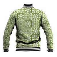 Omaomao Palaka Quilt Hawaii Baseball Jacket Hawaiian Tropical Monstera Sea Turtle LT14 - Polynesian Pride