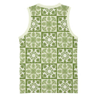 Omaomao Palaka Quilt Hawaii Basketball Jersey Hawaiian Tropical Monstera Sea Turtle LT14 - Polynesian Pride